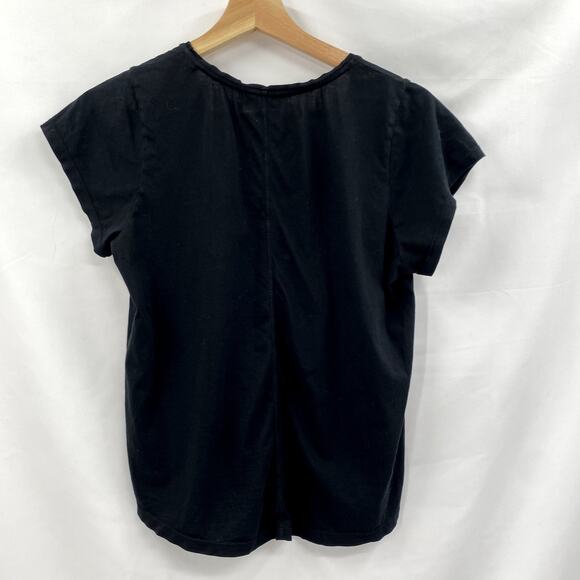 AYR black scoop neck basic supercool cap sleeve boxy Tee - Picture 5 of 6